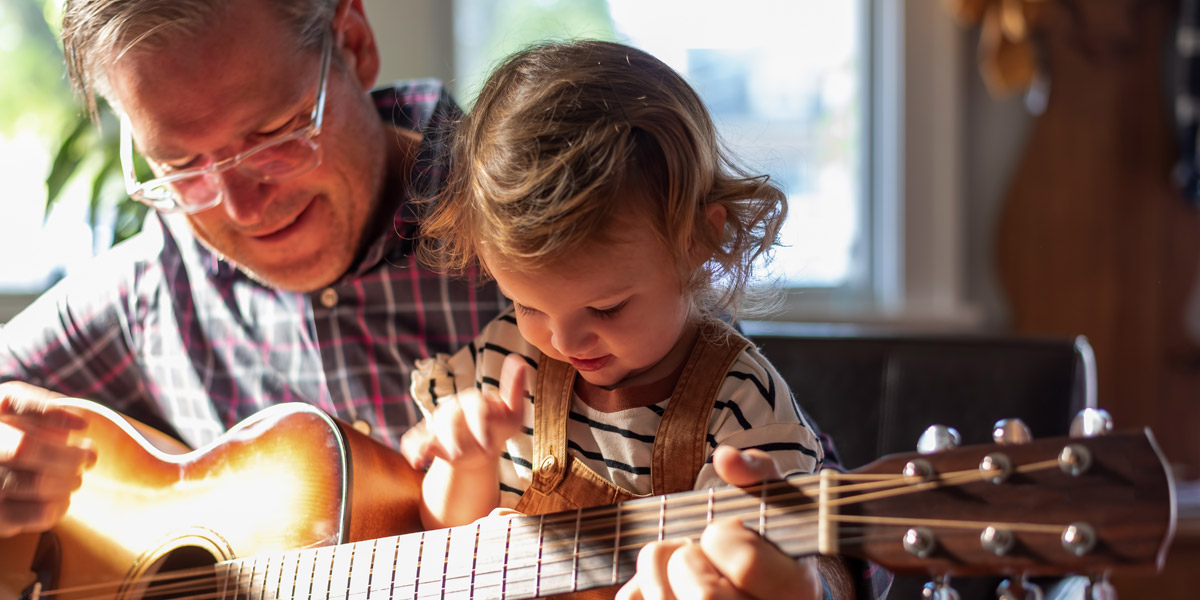 Playing Guitar with Granddaughter